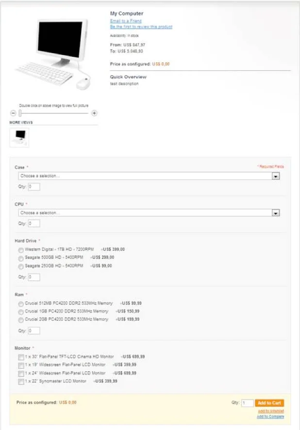 Screenshot voorbeeld bundled product Magento 1